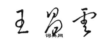 駱恆光王昌雲草書個性簽名怎么寫