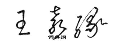 駱恆光王袁緣草書個性簽名怎么寫