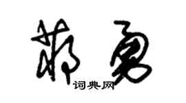 朱錫榮蔣勇草書個性簽名怎么寫