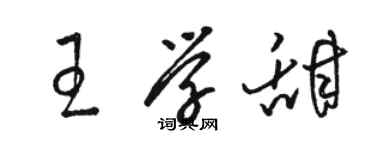 駱恆光王學甜草書個性簽名怎么寫