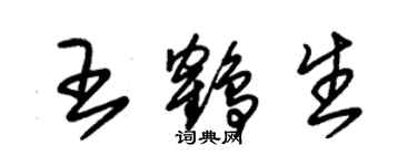 朱錫榮王鶴生草書個性簽名怎么寫