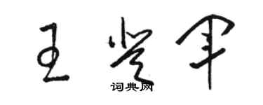 駱恆光王登軍草書個性簽名怎么寫