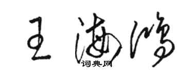 駱恆光王海鴻草書個性簽名怎么寫