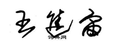 朱錫榮王進宙草書個性簽名怎么寫