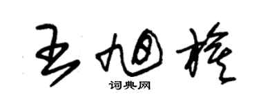 朱錫榮王旭旗草書個性簽名怎么寫