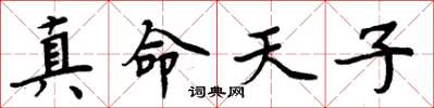 周炳元真命天子楷書怎么寫