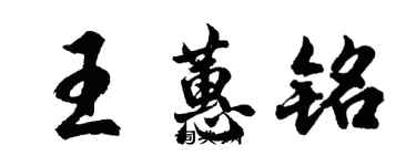 胡問遂王蕙銘行書個性簽名怎么寫