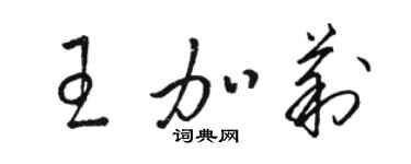 駱恆光王加莉草書個性簽名怎么寫