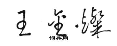 駱恆光王金燦草書個性簽名怎么寫