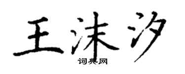 丁謙王沫汐楷書個性簽名怎么寫