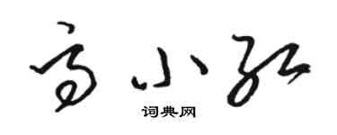 駱恆光高小紅草書個性簽名怎么寫