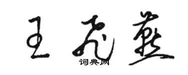 駱恆光王飛燕草書個性簽名怎么寫