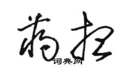 駱恆光蔣想草書個性簽名怎么寫