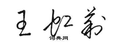 駱恆光王虹莉草書個性簽名怎么寫