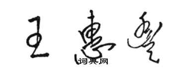 駱恆光王惠豐草書個性簽名怎么寫