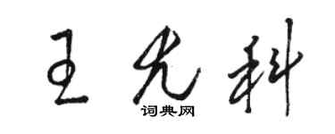 駱恆光王尤科草書個性簽名怎么寫