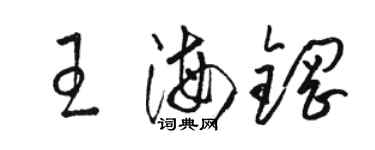 駱恆光王海鋼草書個性簽名怎么寫