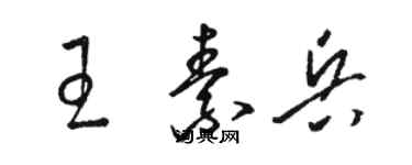 駱恆光王素兵草書個性簽名怎么寫