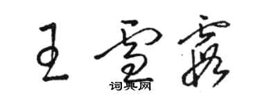 駱恆光王雪霞草書個性簽名怎么寫