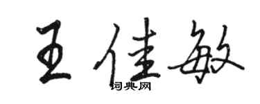 駱恆光王佳敏行書個性簽名怎么寫