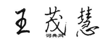 駱恆光王茂慧行書個性簽名怎么寫