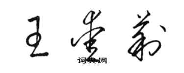 駱恆光王愛莉草書個性簽名怎么寫