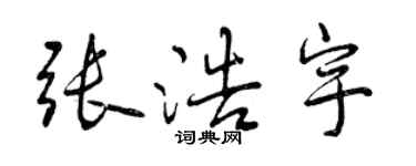 曾慶福張浩宇行書個性簽名怎么寫