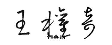 駱恆光王權奇草書個性簽名怎么寫