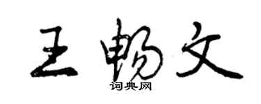 曾慶福王暢文行書個性簽名怎么寫