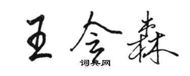 駱恆光王會森行書個性簽名怎么寫