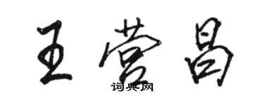 駱恆光王營昌行書個性簽名怎么寫