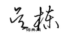 駱恆光吳棟草書個性簽名怎么寫