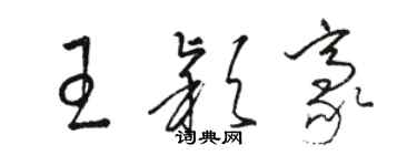 駱恆光王穎豪草書個性簽名怎么寫