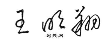 駱恆光王明翔草書個性簽名怎么寫