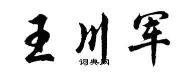 胡問遂王川軍行書個性簽名怎么寫