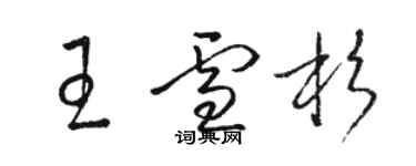 駱恆光王雪杉草書個性簽名怎么寫