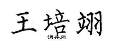 何伯昌王培翊楷書個性簽名怎么寫