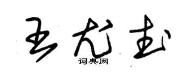 朱錫榮王尤武草書個性簽名怎么寫