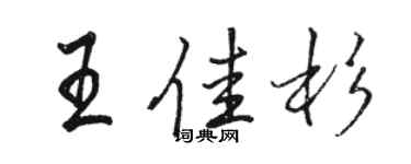 駱恆光王佳杉行書個性簽名怎么寫