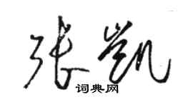 駱恆光張凱草書個性簽名怎么寫