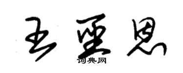 朱錫榮王聖恩草書個性簽名怎么寫