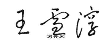 駱恆光王雪淳草書個性簽名怎么寫