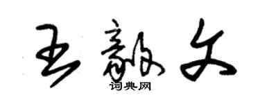 朱錫榮王毅文草書個性簽名怎么寫