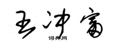 朱錫榮王沖富草書個性簽名怎么寫