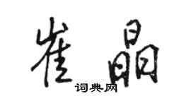 駱恆光崔晶行書個性簽名怎么寫