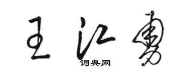 駱恆光王江勇草書個性簽名怎么寫