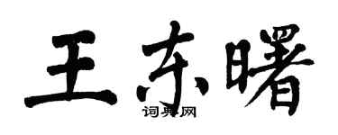 翁闓運王東曙楷書個性簽名怎么寫