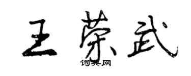 曾慶福王榮武行書個性簽名怎么寫