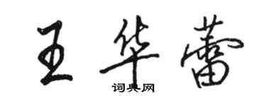 駱恆光王華蕾行書個性簽名怎么寫