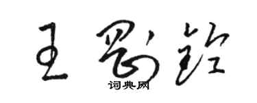 駱恆光王剛鈴草書個性簽名怎么寫
